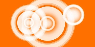 动画扬声器符号在白色和橙色的背景