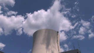 核电站，冷却塔视频素材模板下载