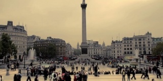 伦敦特拉法加广场。HD1080, NTSC, PAL