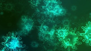 幽灵般的绿色病毒背景视频素材模板下载