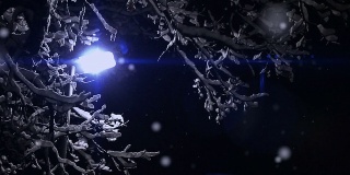 冬季背景-夜灯