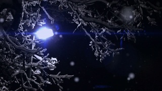 冬季背景-夜灯视频素材模板下载