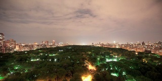 中央公园多云之夜-延时