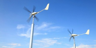 风力涡轮机农场，绿色能源概念