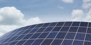 太阳能电池-清洁能源概念，延时