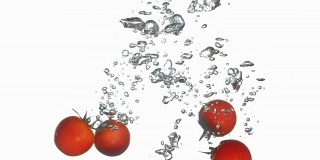 高清超级慢动作:番茄泼水