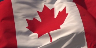 超级慢动作高清-加拿大国旗近距离