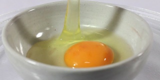 把鸡蛋打到碗里。