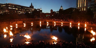 Waterfire，罗德岛州普罗维登斯市的户外艺术活动