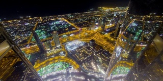 电汇迪拜的城市灯光