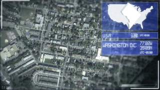 俯瞰华盛顿卫星地图图像视频素材模板下载