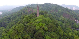 鸟瞰图天际线，城市景观和杭州宝塔