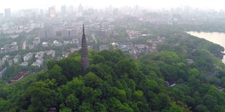 鸟瞰图天际线，城市景观和杭州宝塔