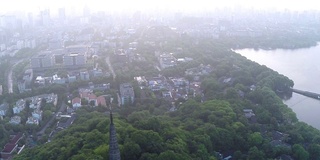 鸟瞰图天际线，城市景观和杭州宝塔