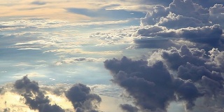 高清:鸟瞰图Cloudscape从飞机