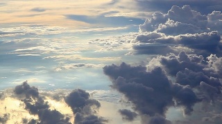高清:鸟瞰图Cloudscape从飞机视频素材模板下载