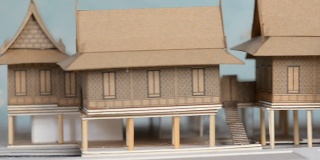 焦点后视图:泰国房屋风格模型