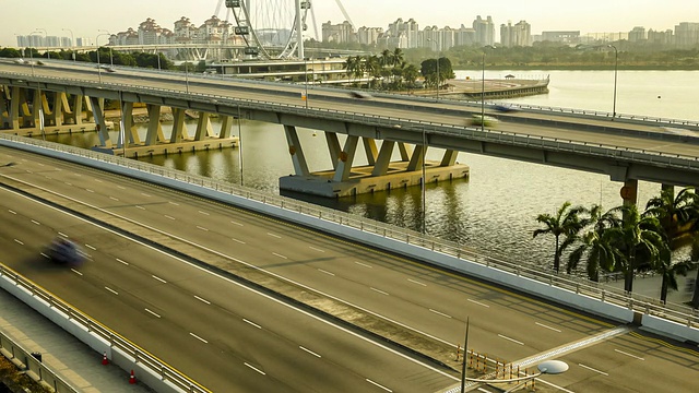 Timelapse Video新加坡Benjamin Sheares大桥