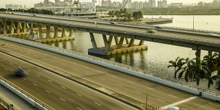 Timelapse Video新加坡Benjamin Sheares大桥
