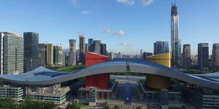 深圳现代建筑鸟瞰图和城市城市景观，实时。