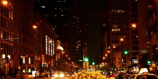 芝加哥市中心密歇根大道之夜(高清1080p)