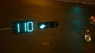 交通灯由红转绿视频素材模板下载