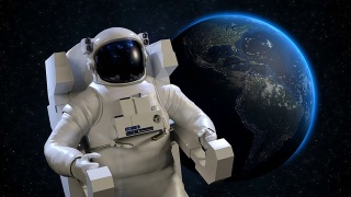 宇航员在太空中视频素材模板下载