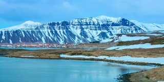 高清延时:山Snaefellsnes半岛，Grundarfjordur冰岛夜