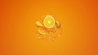 洒上橙汁。视频素材模板下载