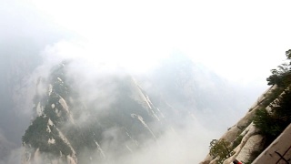 道教山景观，华山，陕西省，道教山，中国，亚洲视频素材模板下载