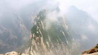 道教山景观，华山，陕西省，道教山，中国，亚洲视频素材模板下载
