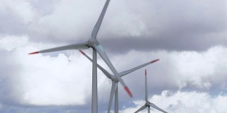 风力涡轮机，产生绿色能源