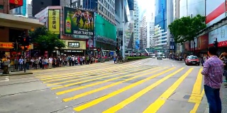 香港城市拥挤的人群