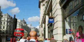 T/L POV People In London Regent Street (4K/UHD to HD)