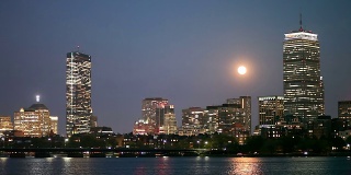 波士顿后湾的满月