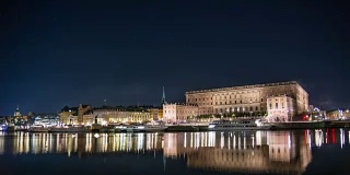 高清时间流逝:斯德哥尔摩倾斜的皇家宫殿