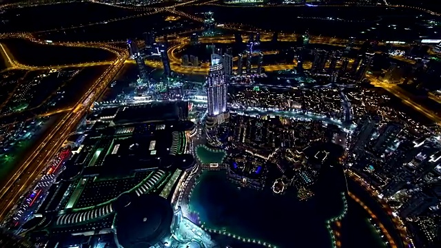 Panoramic Dubai at night