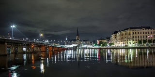 高清时间流逝:斯德哥尔摩老城铁路桥