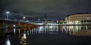 高清时间流逝:斯德哥尔摩老城铁路大桥倾斜