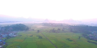 日落喀斯特地区，桂林，中国