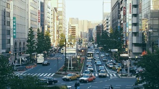 蒙太奇-街道银座，东京视频素材模板下载