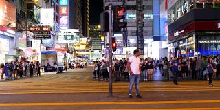 香港城市里挤满了人