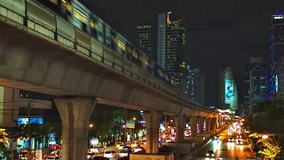曼谷的高架火车视频素材模板下载
