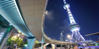 东方明珠塔和明珠圆环，中国上海