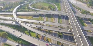 航拍:泰国曼谷繁忙的高速公路