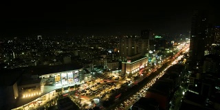 4K:夜间曼谷交通，延时