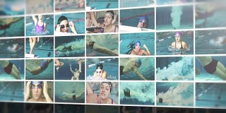 游泳视频墙