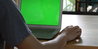 使用绿色屏幕的电脑