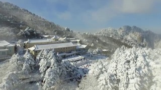 黄山雪景4k视频素材模板下载
