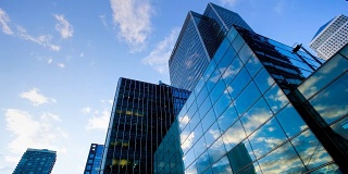 英国伦敦的摩天大楼办公商业大楼-延时